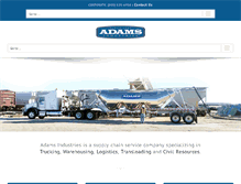Tablet Screenshot of adamsindustriesinc.com